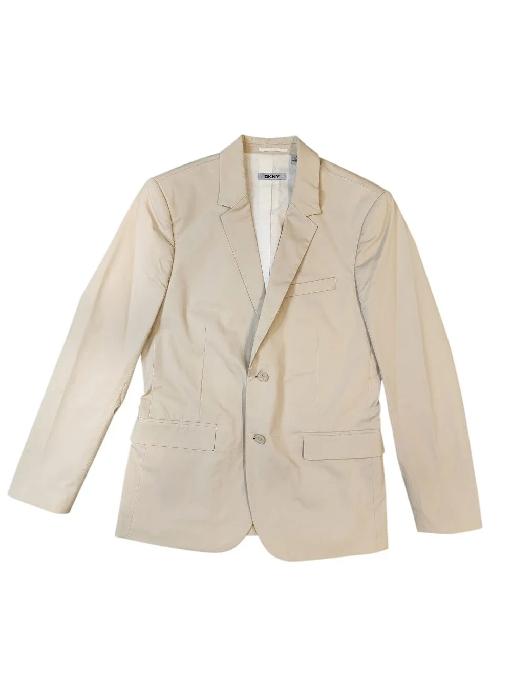 DKNY Men's Beige Two-Button Blazer Jacket Size Medium